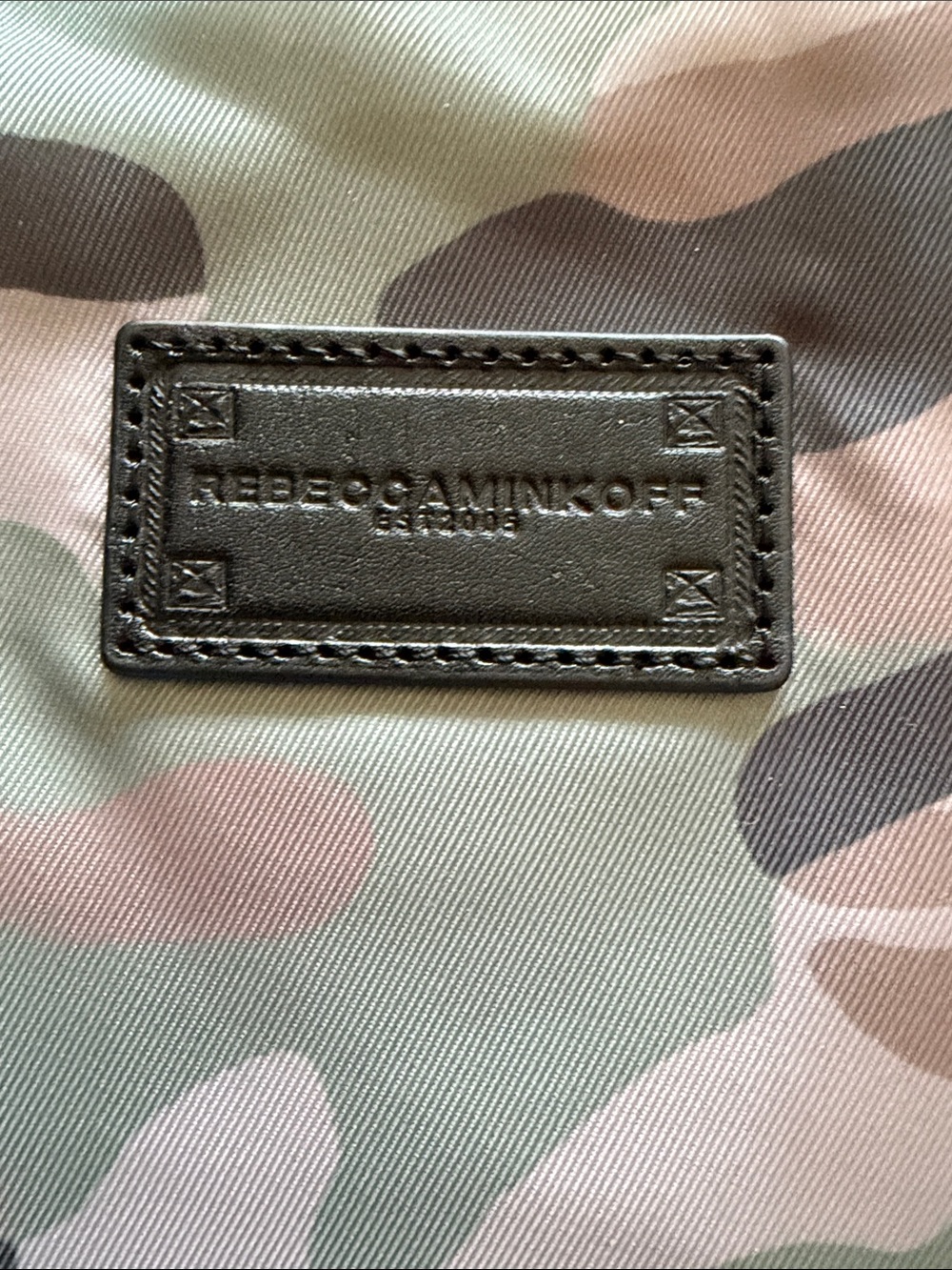 NEW Rebecca Minkoff Camo Washed Nylon Tote Bag - Green Camo - Picture 4 of 14